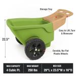 Easy Haul Wheelbarrow with Tool Storage - Green