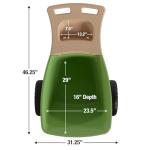 Easy Haul Wheelbarrow with Tool Storage - Green