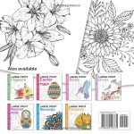Large Print Flower Coloring Book for Seniors
