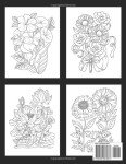 Large Print Easy Flowers Coloring Book for Seniors