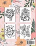 Easy Floral Coloring Book for Seniors' Relaxation
