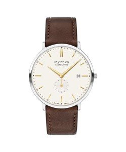Movado Silhouette Men's Luxury Leather Watch