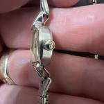 Vintage Ladies Bulova 10k White Gold Cocktail Watch