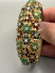 Ladies Vintage Gold Tone Cocktail Watch with Rhinestones