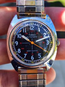 1970s Timex Military Viscount Crosshair Automatic Watch