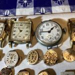 Vintage Men's Military Watches for Repair or Parts