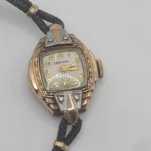 Vintage Central Mechanical Watch Gold & Silver Tone