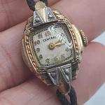 Vintage Central Mechanical Watch Gold & Silver Tone