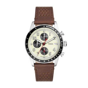 Fossil Men's Sport Tourer Chronograph Watch - Brown Leather
