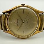 1950s HELBROS Gold Tone Mechanical Dress Watch