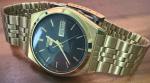 Seiko 5 Gold Automatic Vintage Watch Black Dial