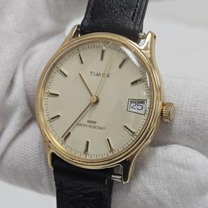 Timex Vintage Men's Gold Tone Mechanical Dress Watch