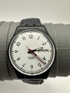 1986 Swiss Swatch Vintage Unisex Watch Black Band