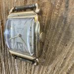 Vintage Elgin Curved Manual Watch with Gold Case