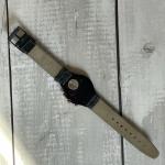 Vintage SWATCH Chrono Timeless Zone Leather 1991 Watch