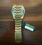Seiko 5 Gold Automatic Vintage Watch Black Dial