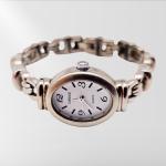 Timex Women's Vintage Silver Oval Bracelet Watch