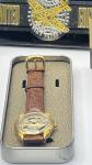 Fossil 33mm Gold Airplane Vintage Watch