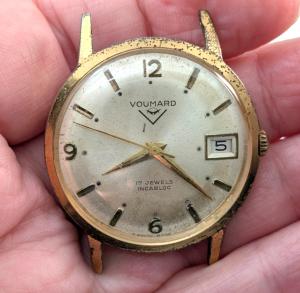 Vintage VOUMARD 17 Jewels Calendar Men's Watch
