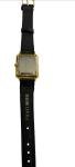 Men's Vintage Slim Black Rectangular Dress Watch