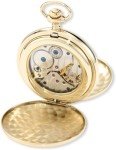Charles-Hubert Paris Gold-Plated Mechanical Pocket Watch