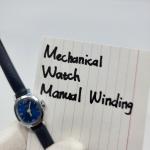 Vintage Timex Women's Mechanical Watch with Blue Dial
