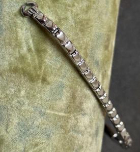 1940s Vintage Ladies Steel Watch with Hearts Pattern