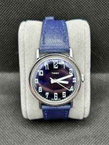 1970s Vintage Timex Mechanical Blue Dial Watch