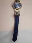 Vintage VISAGE Gold Tone & Brown Leather Watch