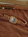 Vintage Gold Plated White Roman Dial Women's Watch