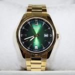 Casio Vintage Gold Tone Green Dial Watch