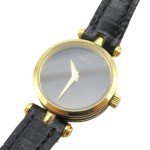 Gucci Vintage Gold Plated Black Face Watch