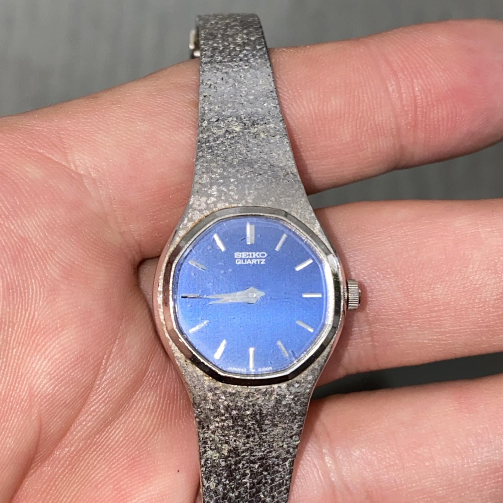 Seiko 1980s Cocktail Women's Quartz Watch Blue Dial