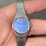 Seiko 1980s Cocktail Women's Quartz Watch Blue Dial