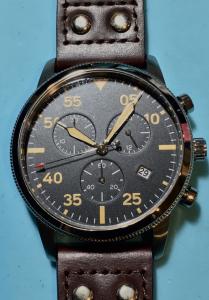 Flieger Type B Miyota Chronograph Vintage Pilot Watch