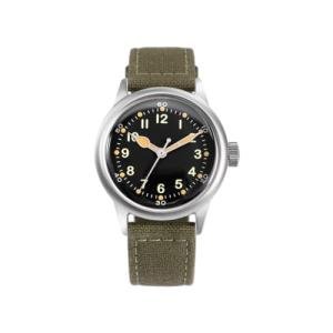 Men's Vintage Military Automatic Watch - Black Dial