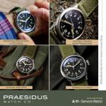 Men's Vintage Military Automatic Watch - Black Dial