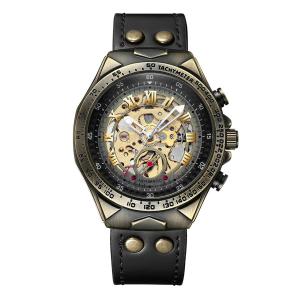 Men's Vintage Roman Numeral Mechanical Wristwatch