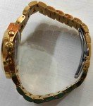 Vintage Quartz Chronograph Gold Black Dial Watch