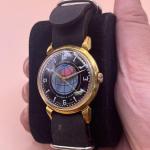 Soviet Sputnik Men's Mechanical Watch with Black Dial