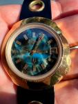 Vintage Accutron Sputnik Oversize Marble Dial Watch