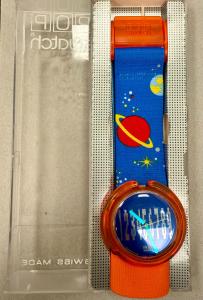 Vintage Pop Swatch Watch in Blue and Orange
