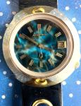 Vintage Accutron Sputnik 70s Blue Marble Watch