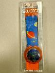 Vintage Pop Swatch Watch in Blue and Orange