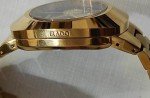 Vintage Quartz Chronograph Gold Black Dial Watch