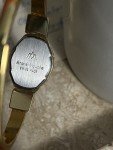 Gold Plated Vintage Peek-A-Boo Enamel Watch