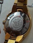 Vintage Quartz Chronograph Gold Black Dial Watch