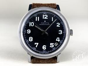 1969 Zenith Black Military Dial Automatic Watch