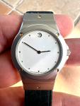Rare 1980s Vintage Zenith Steel Watch with Band