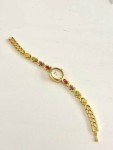 Gold Plated Vintage Watch with Colorful Stones